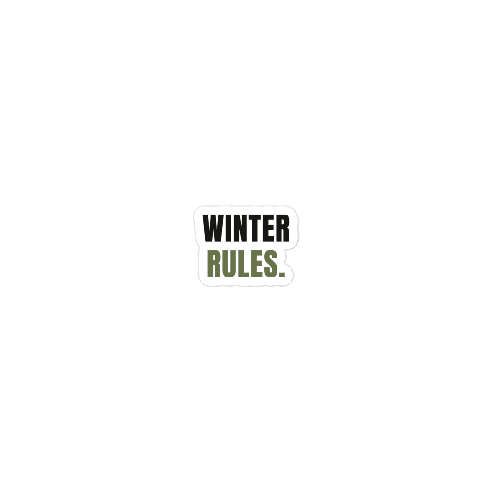 Winter Rules Sticker
